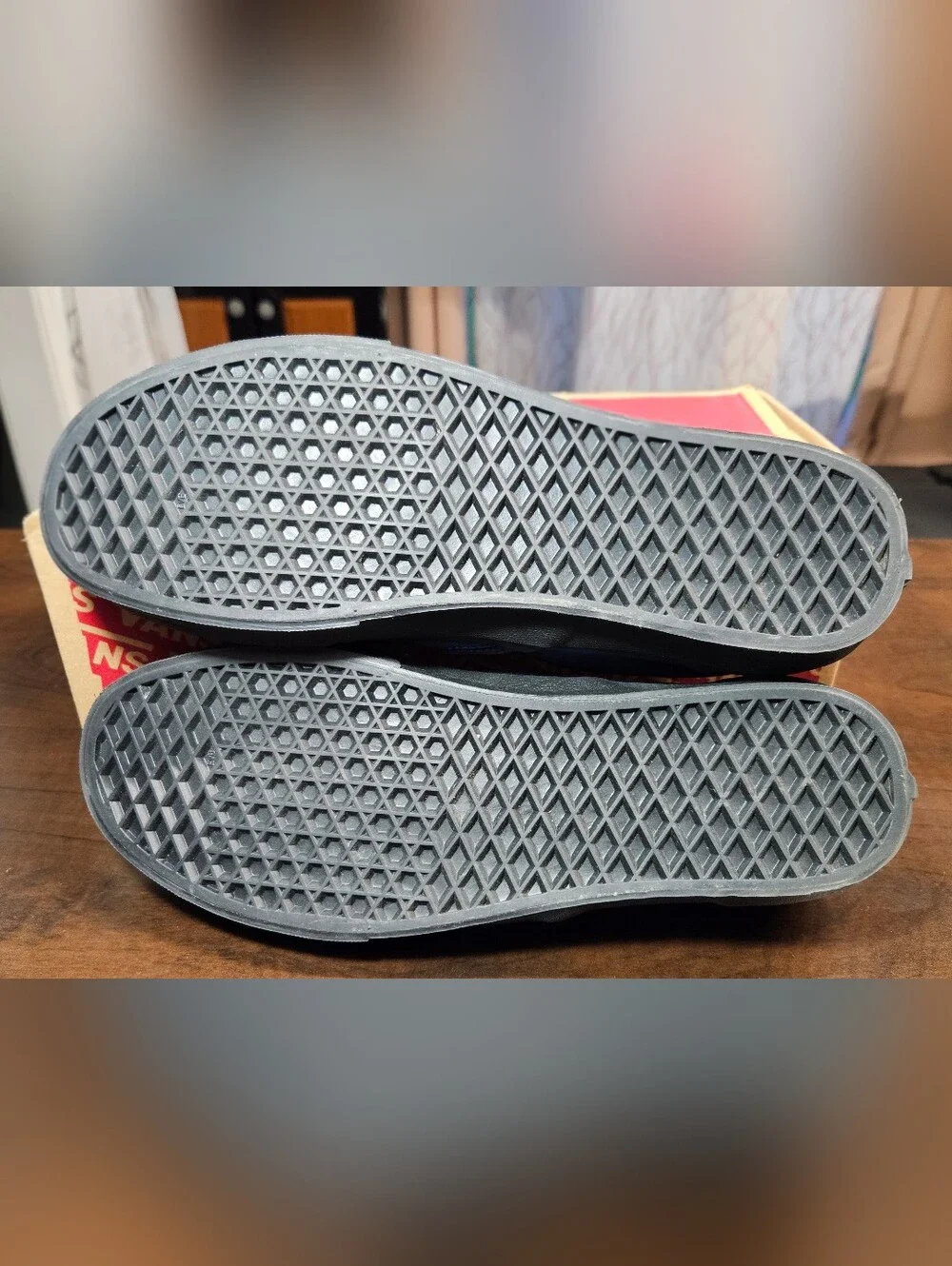 M10 Vans Off The Wall Classic Slip On Metallic Twill Dress Blue Black